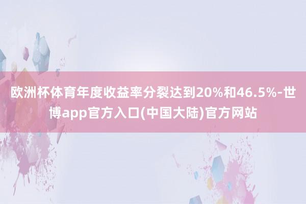 欧洲杯体育年度收益率分裂达到20%和46.5%-世博app官方入口(中国大陆)官方网站