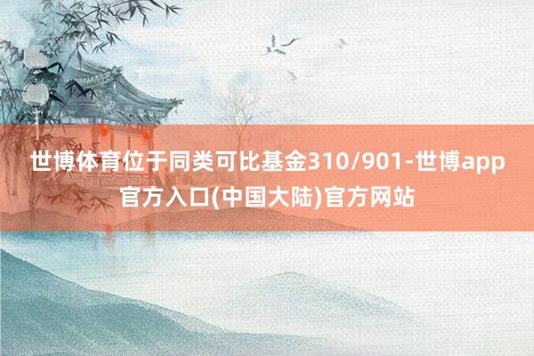 世博体育位于同类可比基金310/901-世博app官方入口(中国大陆)官方网站