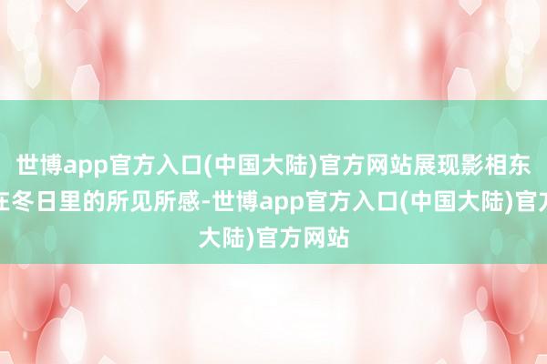世博app官方入口(中国大陆)官方网站展现影相东谈主在冬日里的所见所感-世博app官方入口(中国大陆)官方网站